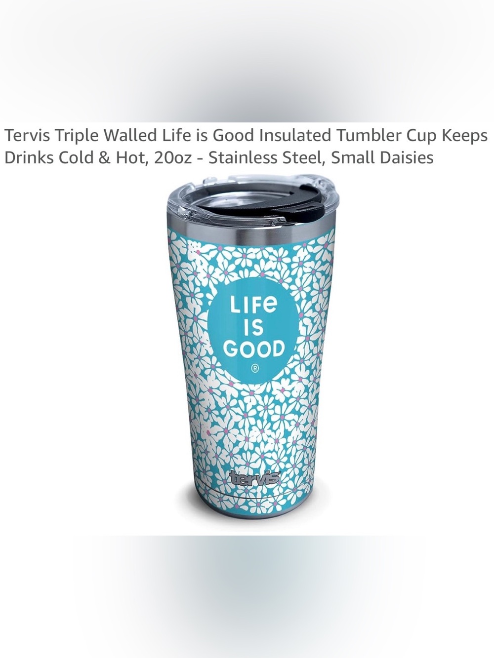 tervis Stainless Steel Insulated Tumbler - Daisies with Silver